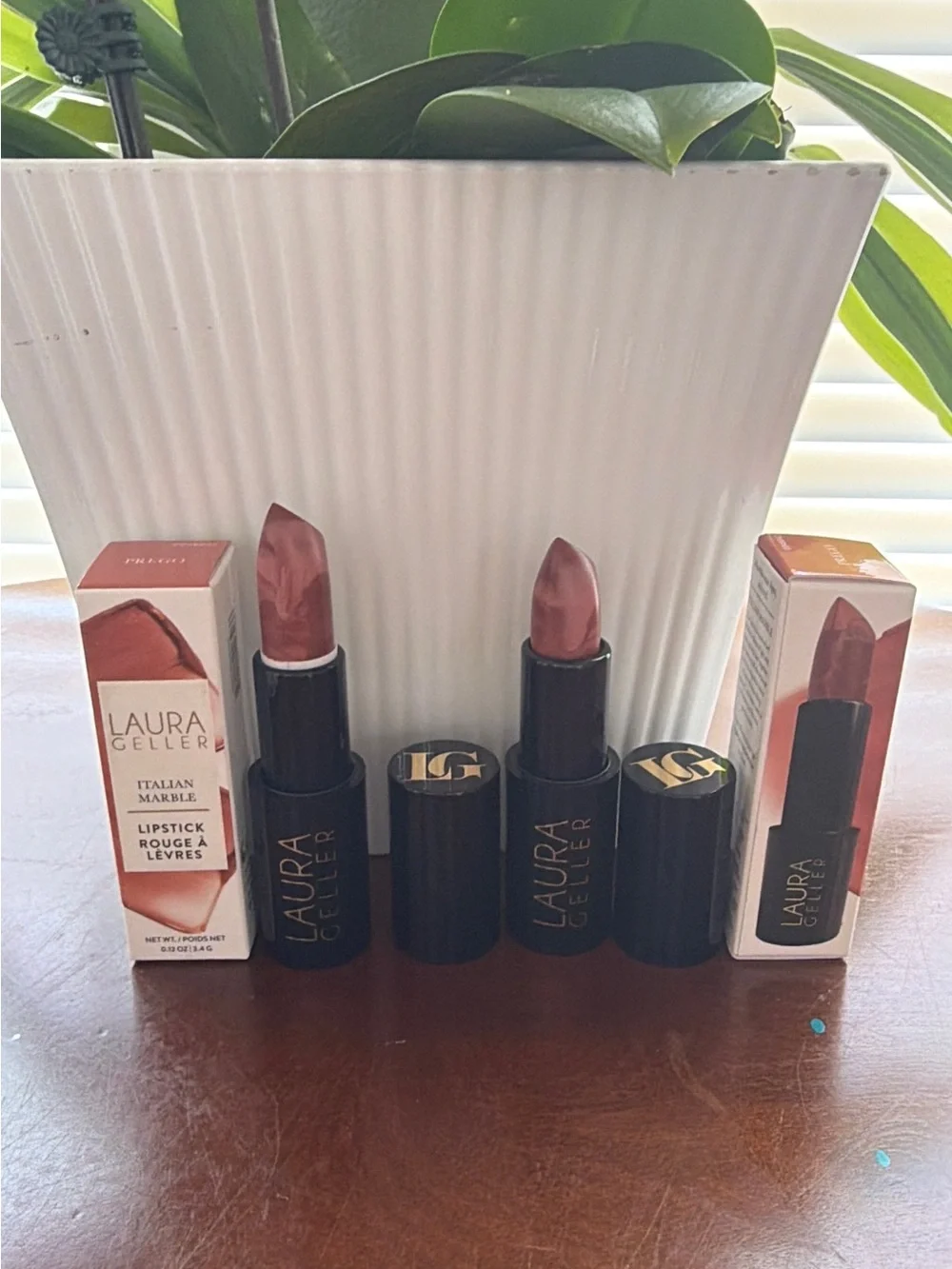 Bundle ,of 2 ,Laura Geller Italian Marble Lipstick-Prego